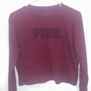 Super cute PINK Long Sleeve Crop